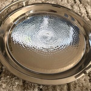 Round Hammered Serving Tray